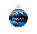 Mountain Landscape Pet ID Tag: A Fusion of Art and Functionality image 0