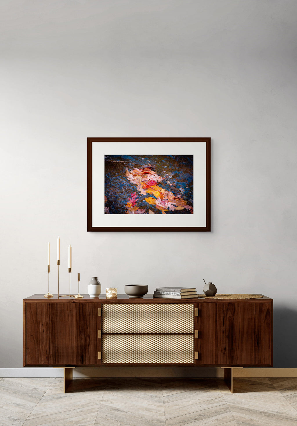 Autumn Leaves Giclée Print: A Dance of Colors on the River image 3