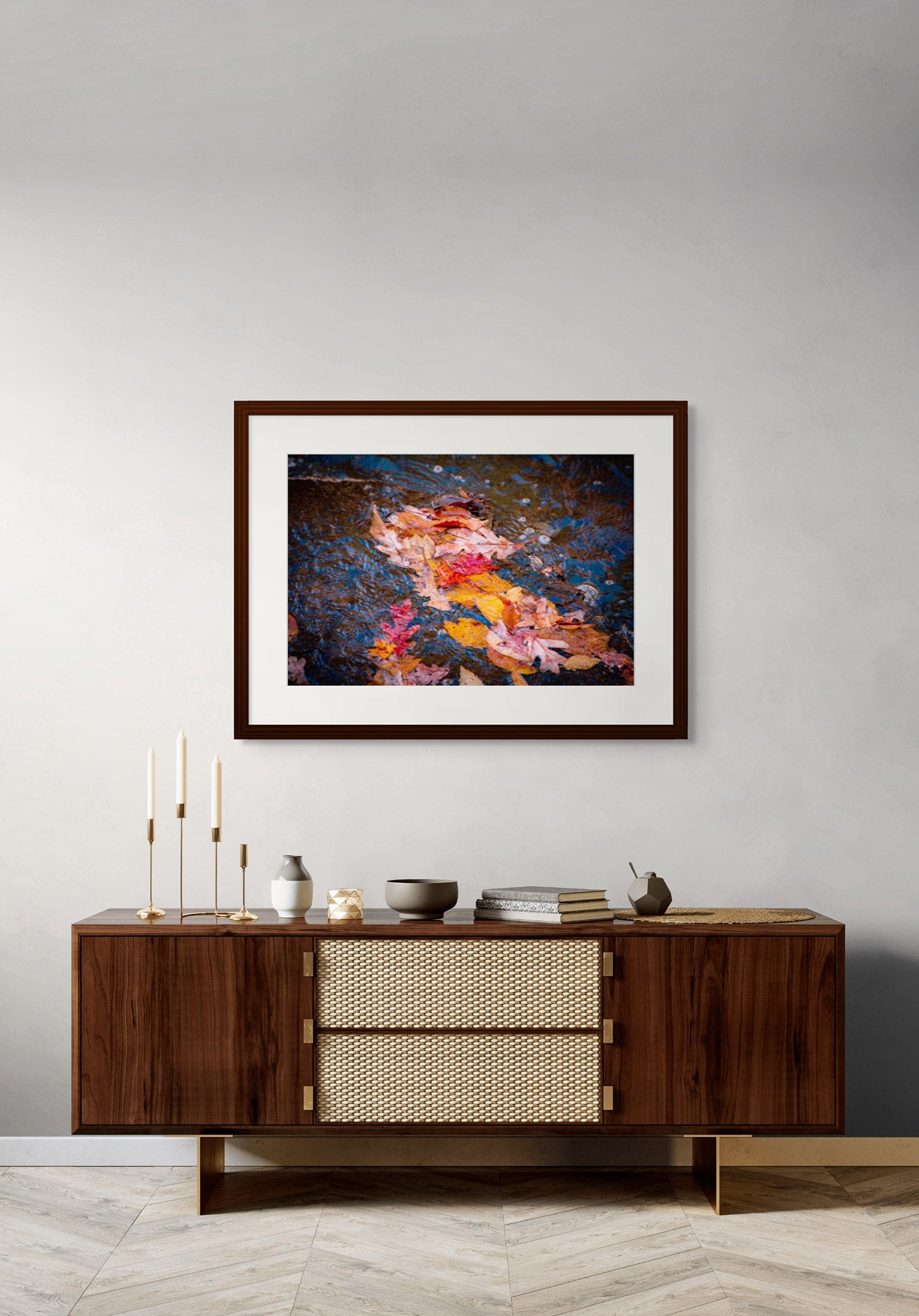 Autumn Leaves Giclée Print: A Dance of Colors on the River image 4