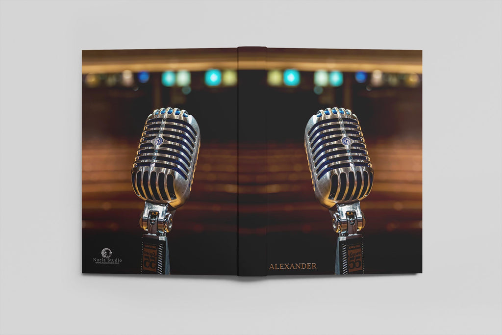 Personalized Journal Retro Microphone, Hardcover Journal, Softcover Journal image 4