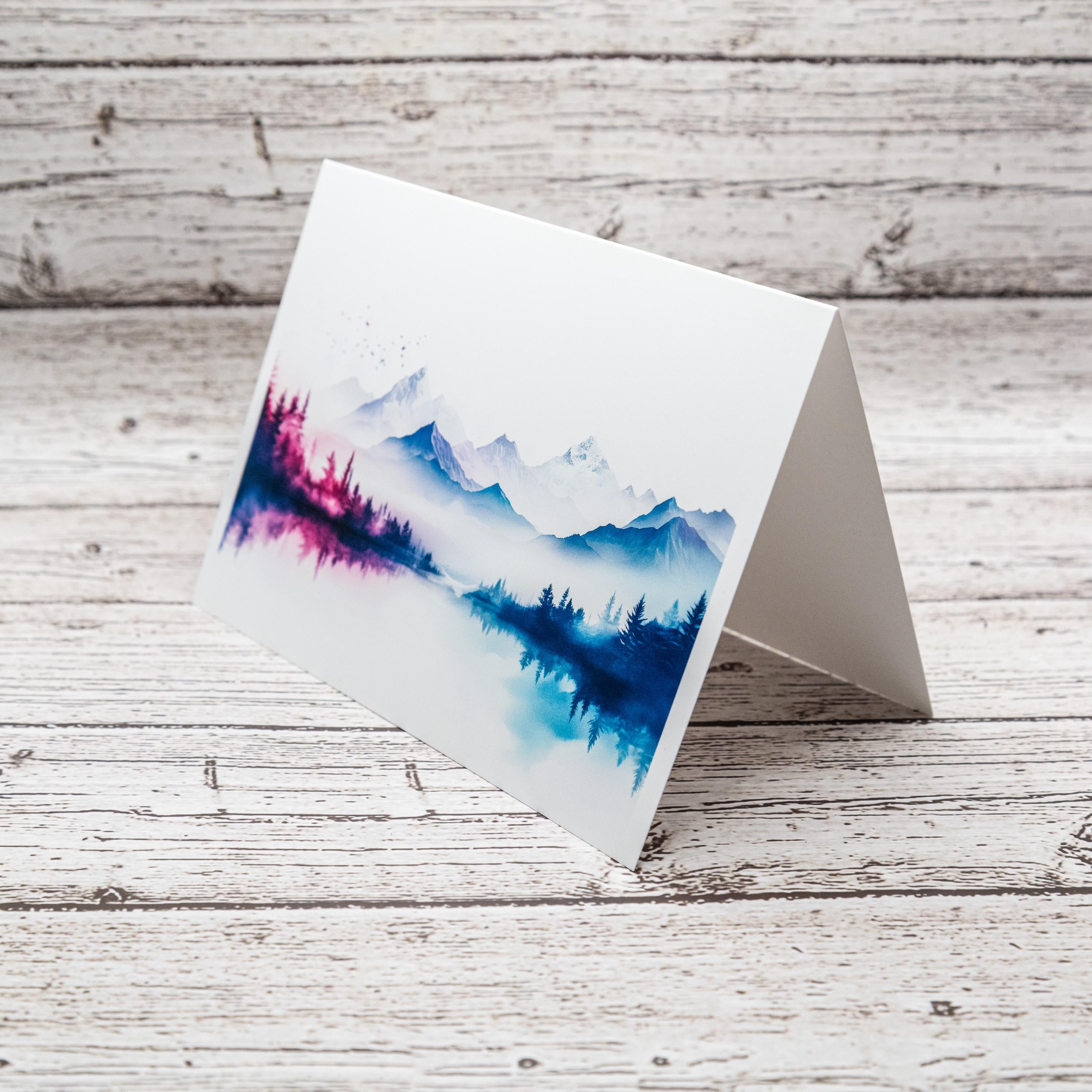 Mountain Inspired Set of Notecards with Envelopes, Greeting Card Bundle image 7