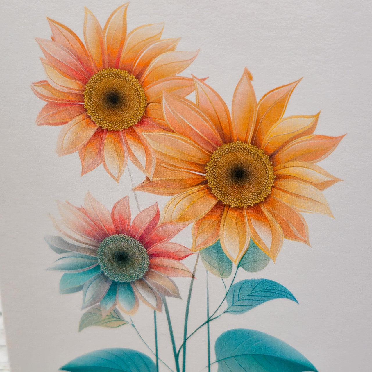 Personalized Set of Notecards with Envelopes Pastel Sunflowers image 6