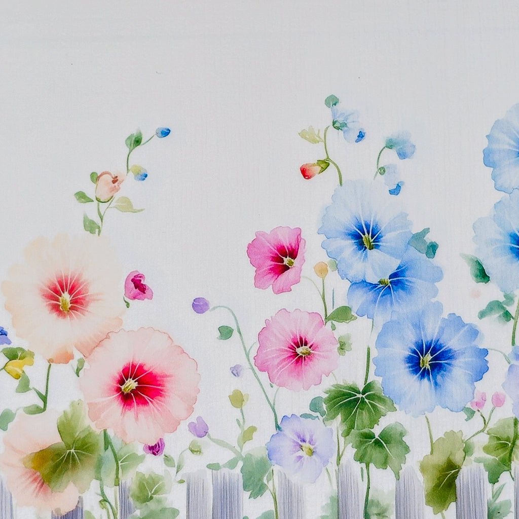 Personalized Set of  Notecards with Envelopes Featuring Hollyhocks image 5