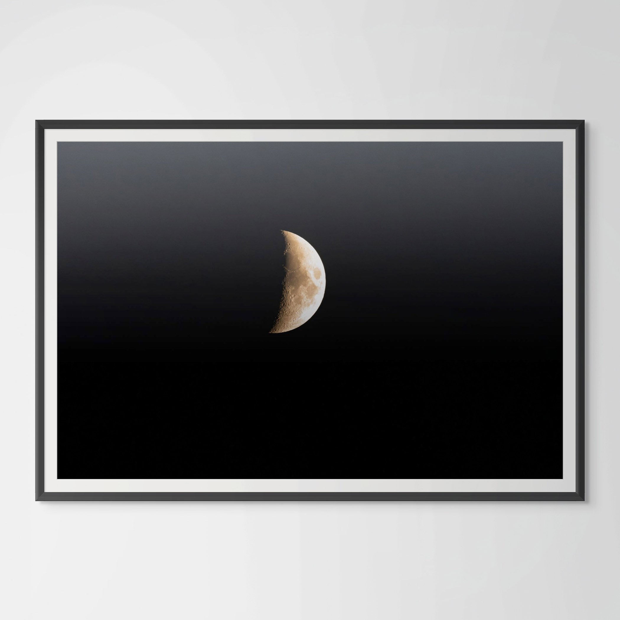 Half Moon Giclée Print: A Celestial Masterpiece for Modern Spaces image 0