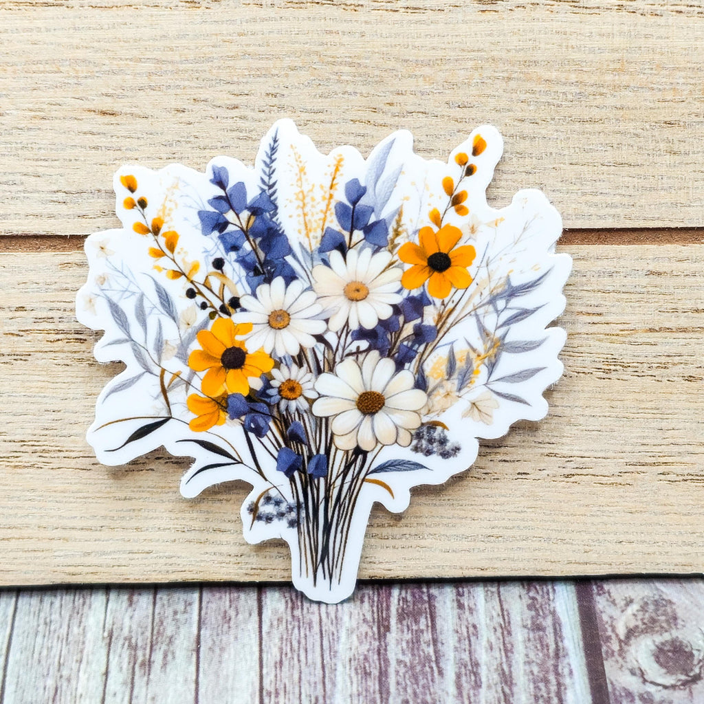9 Vibrant Flower Sticker Pack - Vinyl Stickers - Floral Stickers - Journal Sti image 8