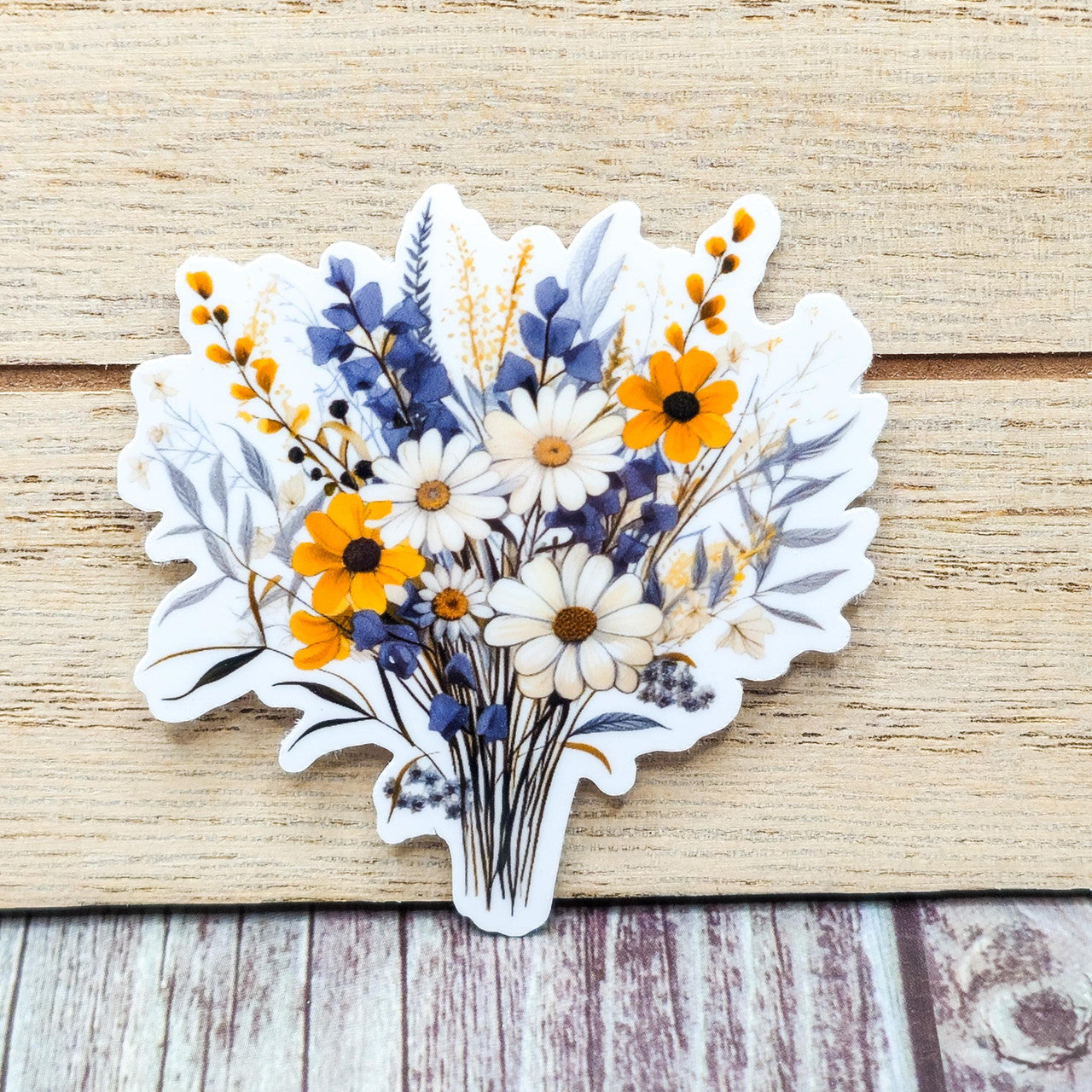 9 Vibrant Flower Sticker Pack - Vinyl Stickers - Floral Stickers - Journal Sti image 8