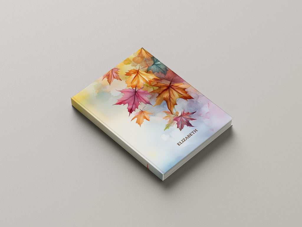 Personalized Journal Autumn Leaves, Hardcover, Softcover image 4