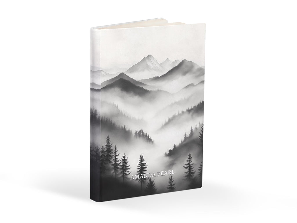 Personalized Journal Monochrome Mountains, Hardcover, Softcover image 0