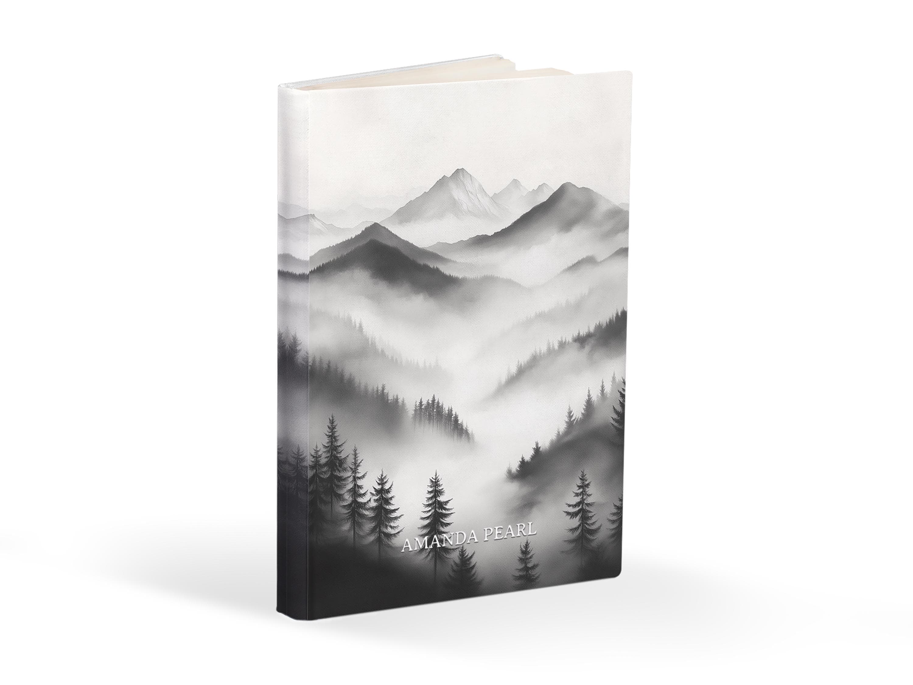 Personalized Journal Monochrome Mountains, Hardcover, Softcover image 0