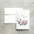 Personalized Set of  Notecards with Envelopes Featuring Boho Roses image 0