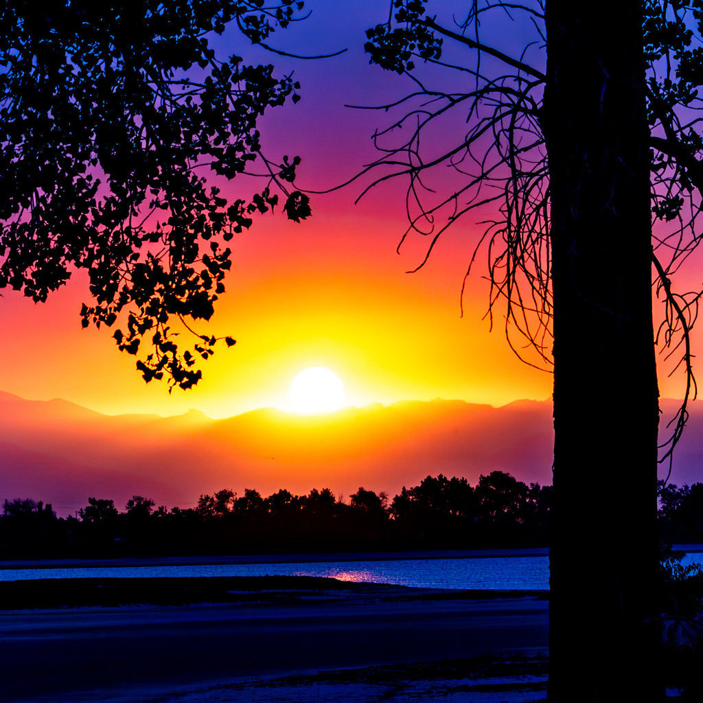 Smoky Sunset Over the Rockies: A Vivid Giclee Print image 3