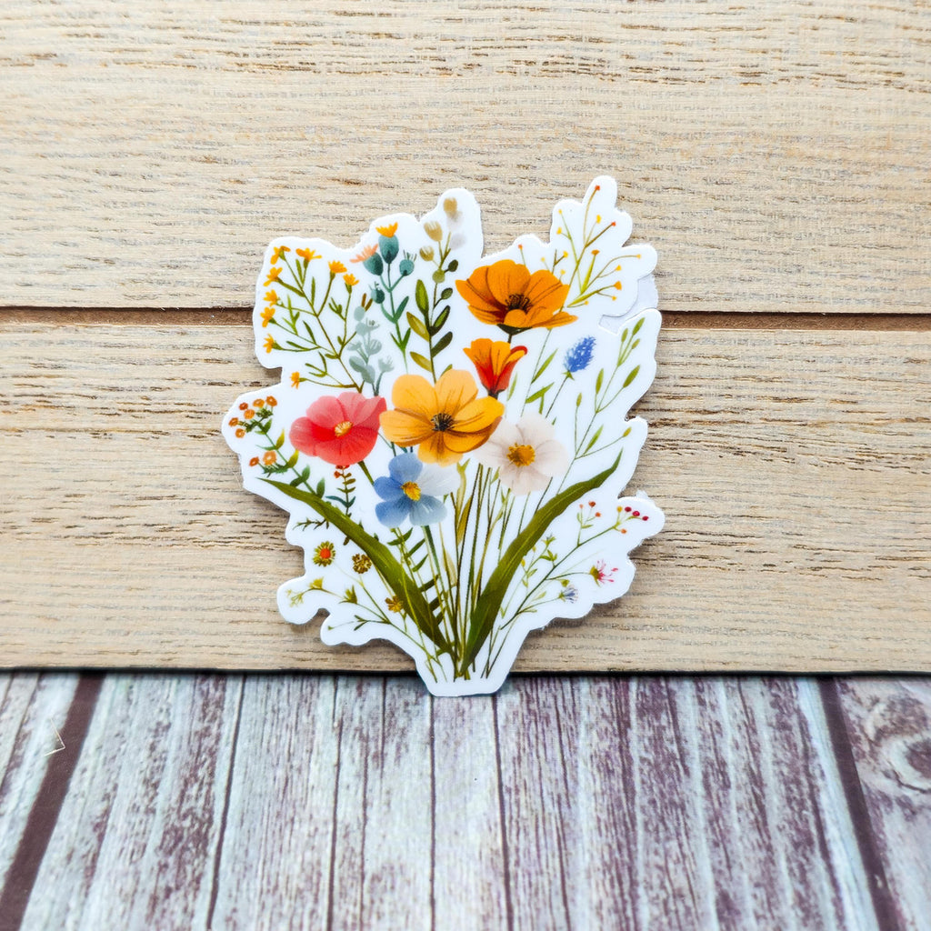 9 Vibrant Flower Sticker Pack - Vinyl Stickers - Floral Stickers - Journal Sti image 6