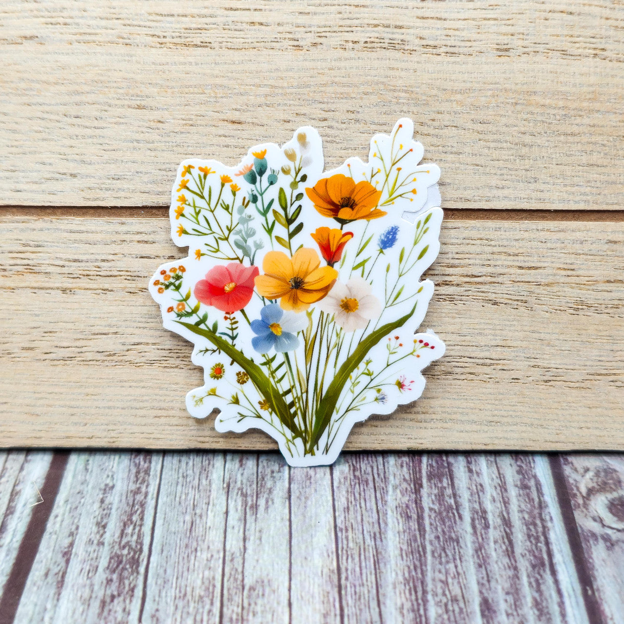 9 Vibrant Flower Sticker Pack - Vinyl Stickers - Floral Stickers - Journal Sti image 6