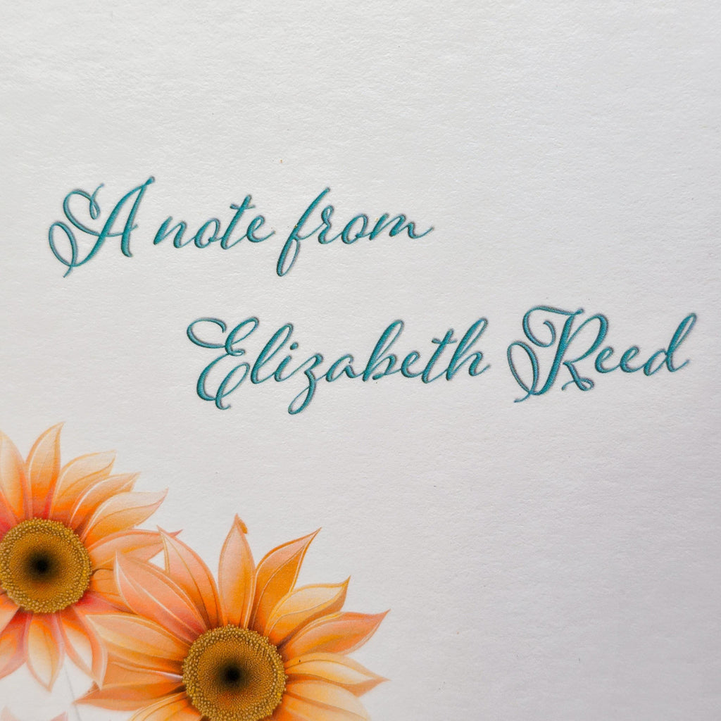 Personalized Set of Notecards with Envelopes Pastel Sunflowers image 5