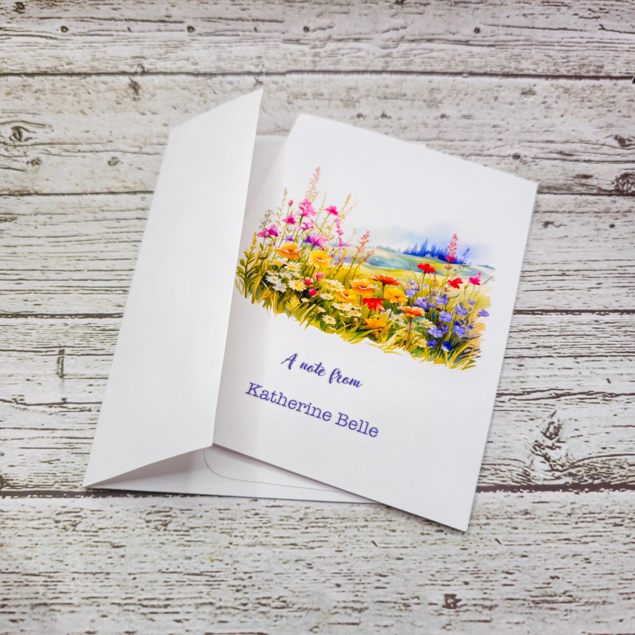 Personalized Set of Notecards with Envelopes Wildflower Meadow image 6