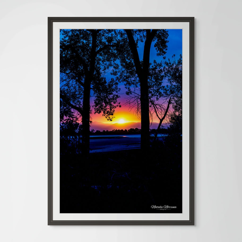 Smoky Sunset Over the Rockies: A Vivid Giclee Print image 0