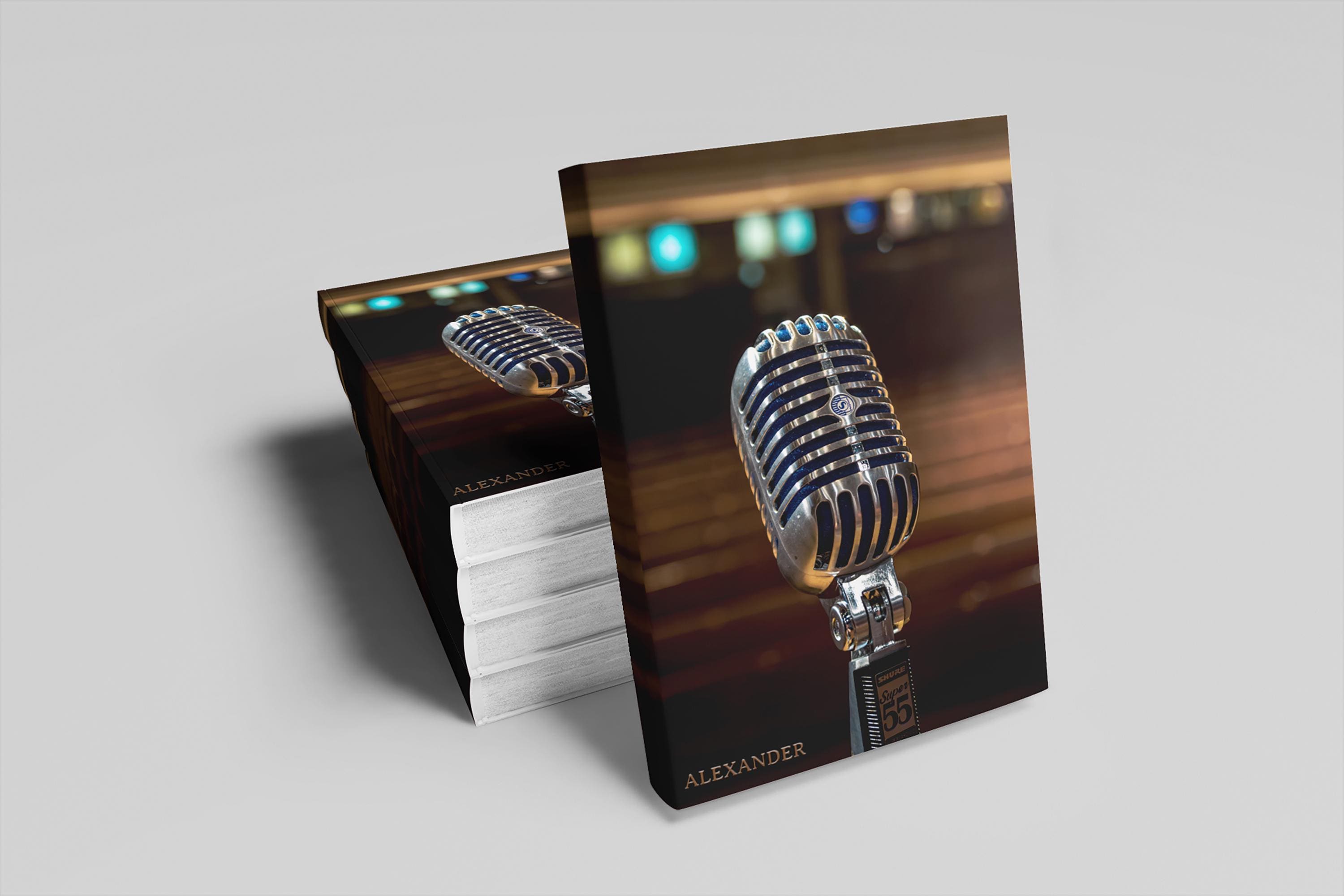 Personalized Journal Retro Microphone, Hardcover Journal, Softcover Journal image 3