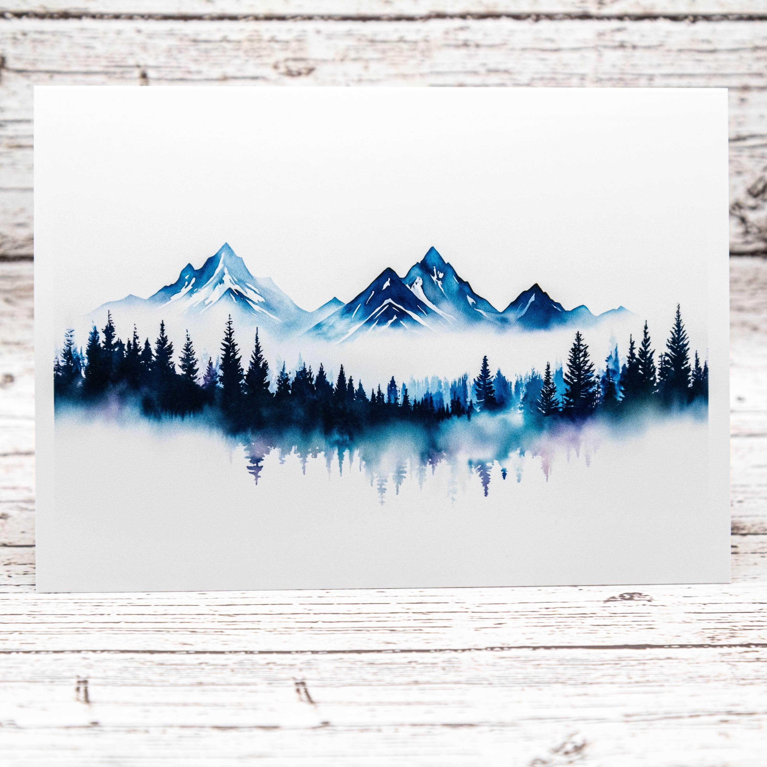 Mountain Inspired Set of Notecards with Envelopes, Greeting Card Bundle image 3