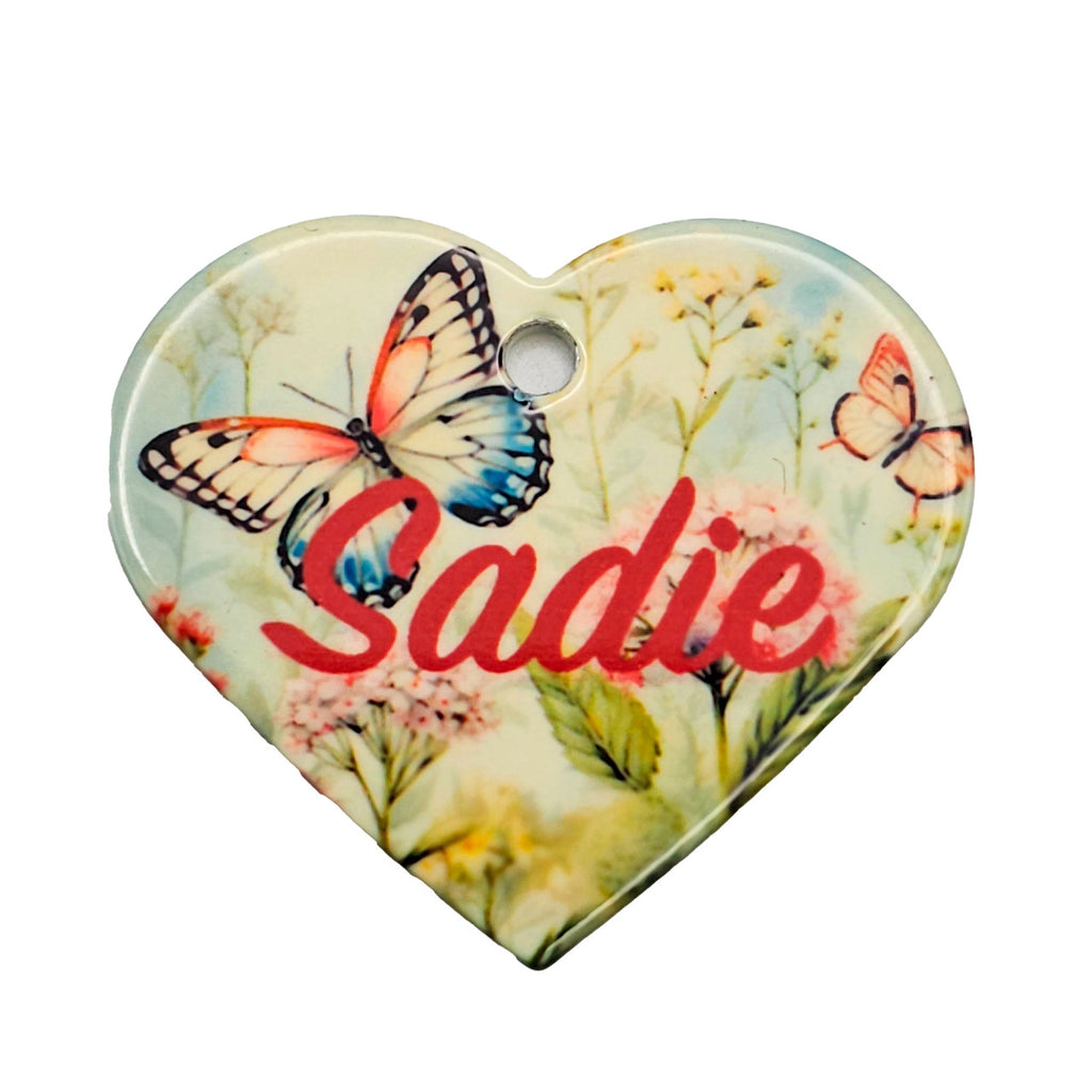 Garden Heart Pet ID Tag - Large, Heart Shaped image 0