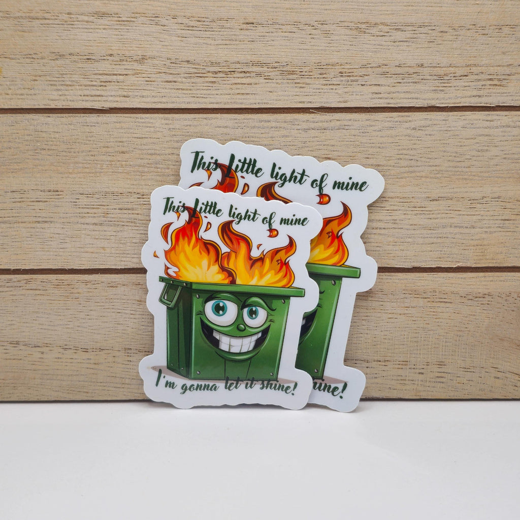 Funny Dumpster Fire Stickers - Set of Two Stickers - Vinyl Stickers image 5