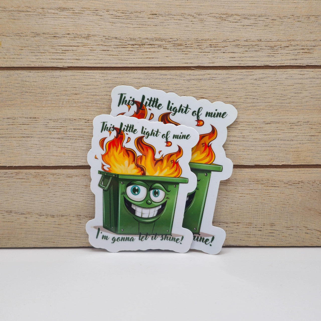 Funny Dumpster Fire Stickers - Set of Two Stickers - Vinyl Stickers image 5