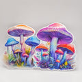Groovy Mushroom Stickers - Set of Two Stickers - Vinyl Stickers - Watercolor ( image 0