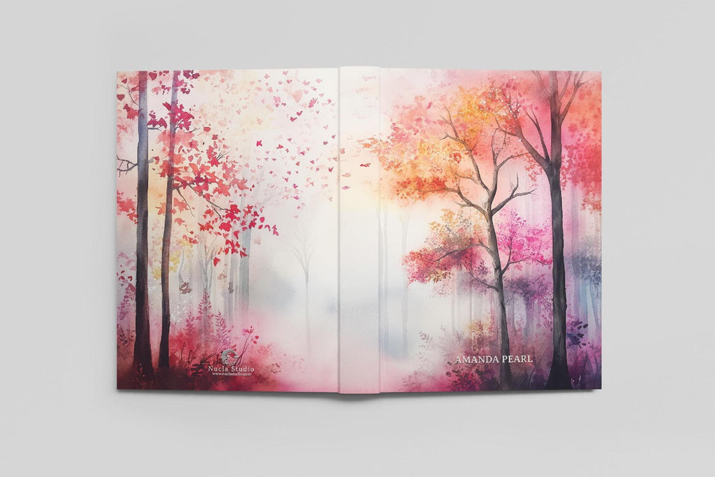 Personalized Journal Autumn Forrest, Custom Diary, Gratitude Journal, Travel image 3
