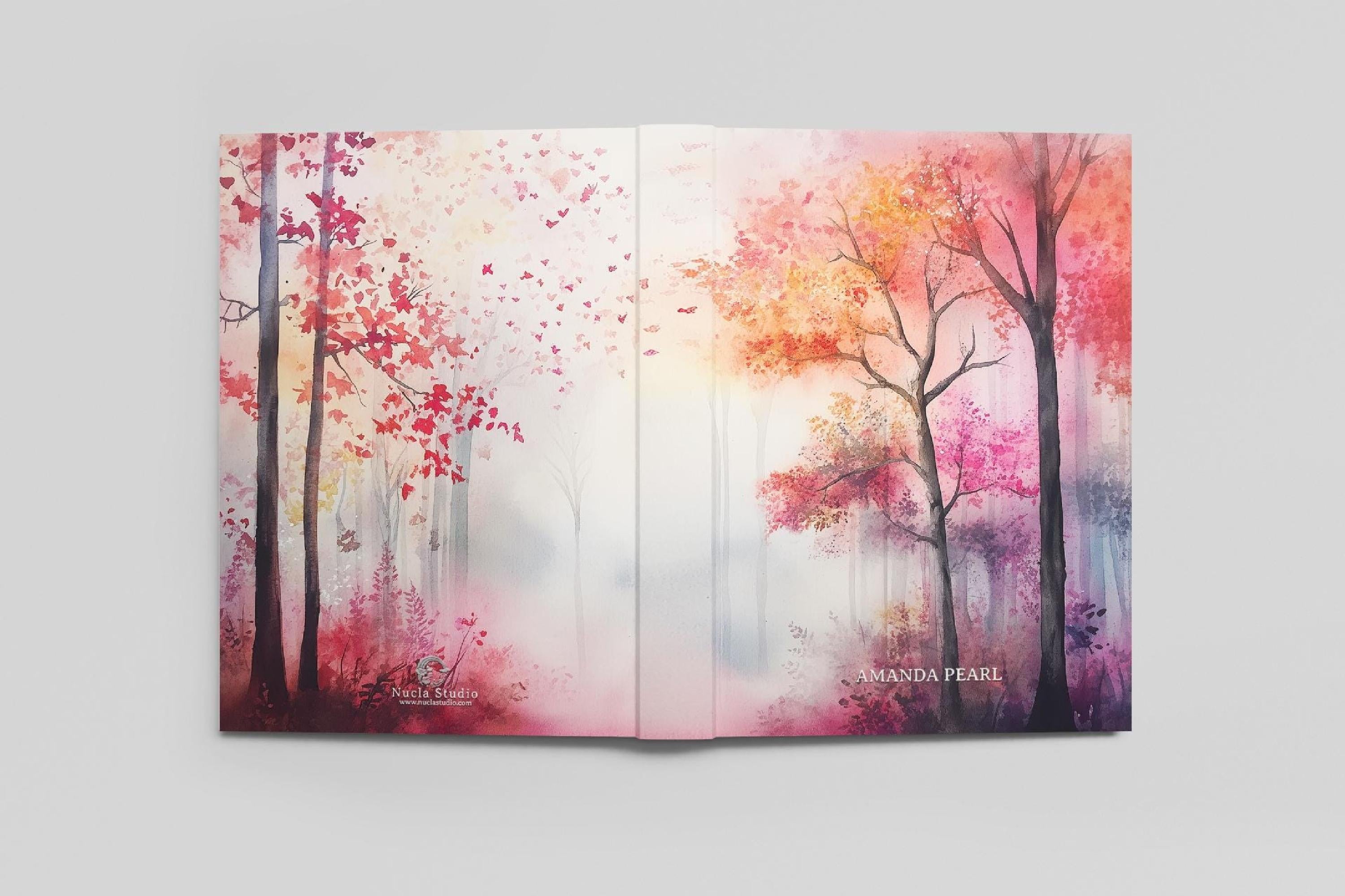 Personalized Journal Autumn Forrest, Custom Diary, Gratitude Journal, Travel image 3