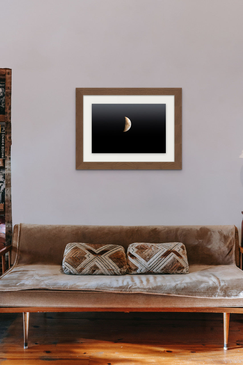 Half Moon Giclée Print: A Celestial Masterpiece for Modern Spaces image 4