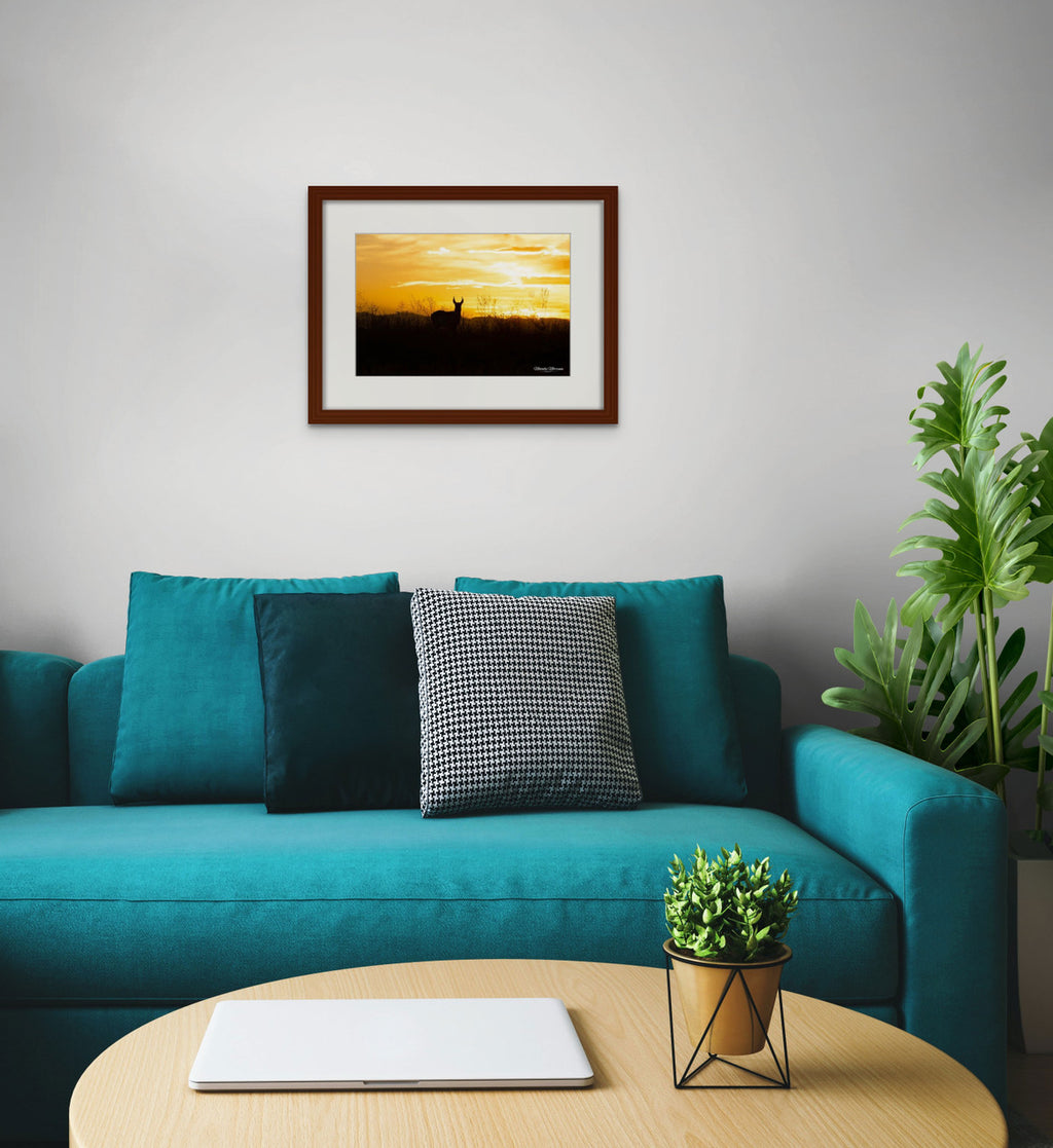 Colorado Pronghorn Silhouette Giclée Print: Golden Moments on the Prairie image 3