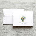 Personalized Set of  Notecards with Envelopes Featuring a Flower Bouquet image 0