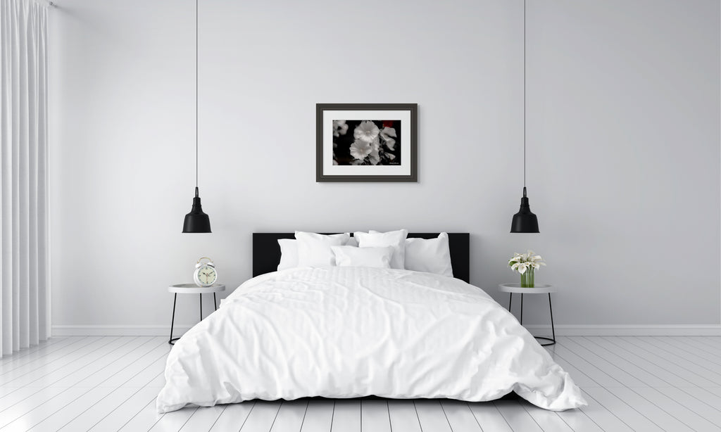 Hollyhocks in Black & White: A Giclee Print of Timeless Grace image 6
