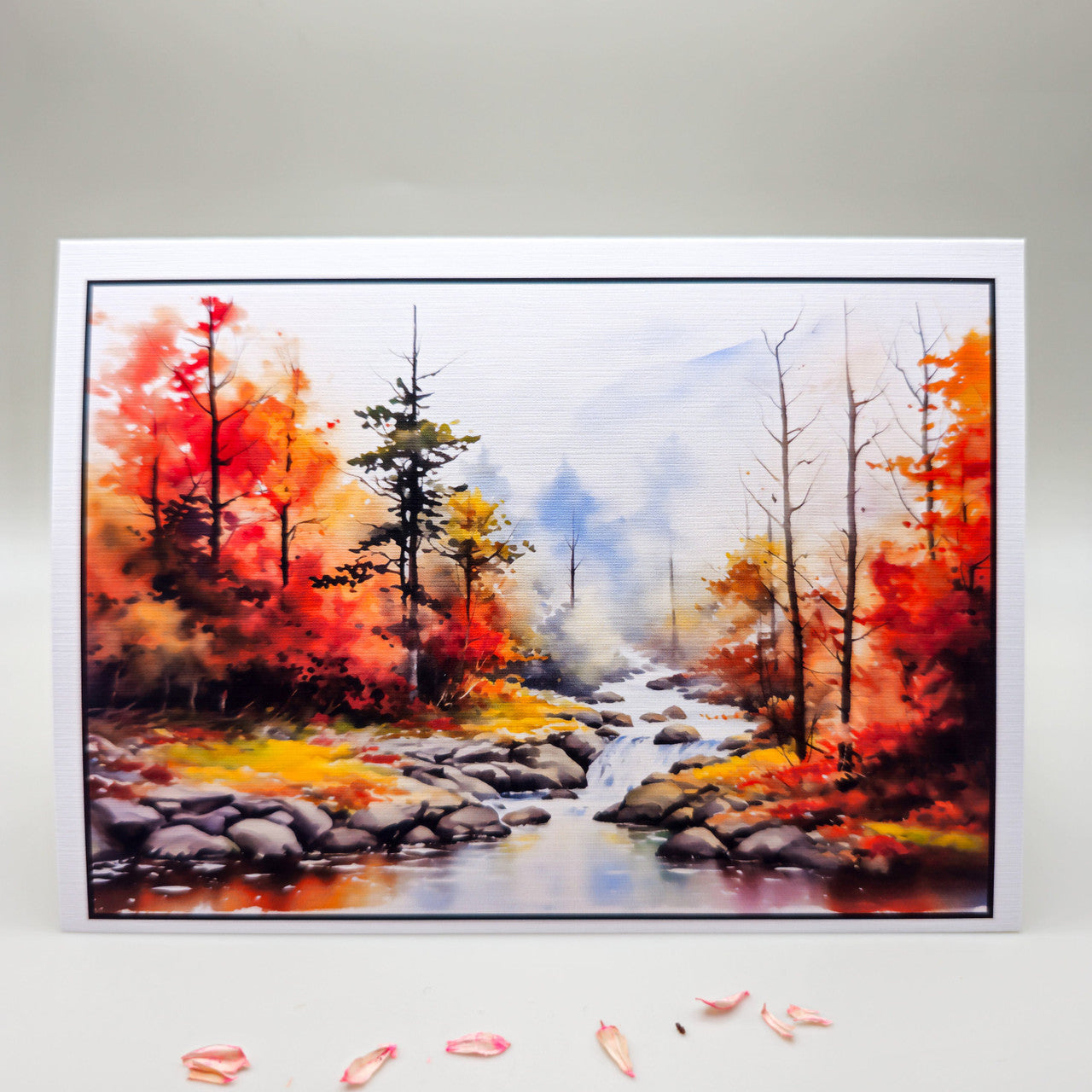 Autumn Forrest Scenes Set of Note Cards with Envelopes image 1