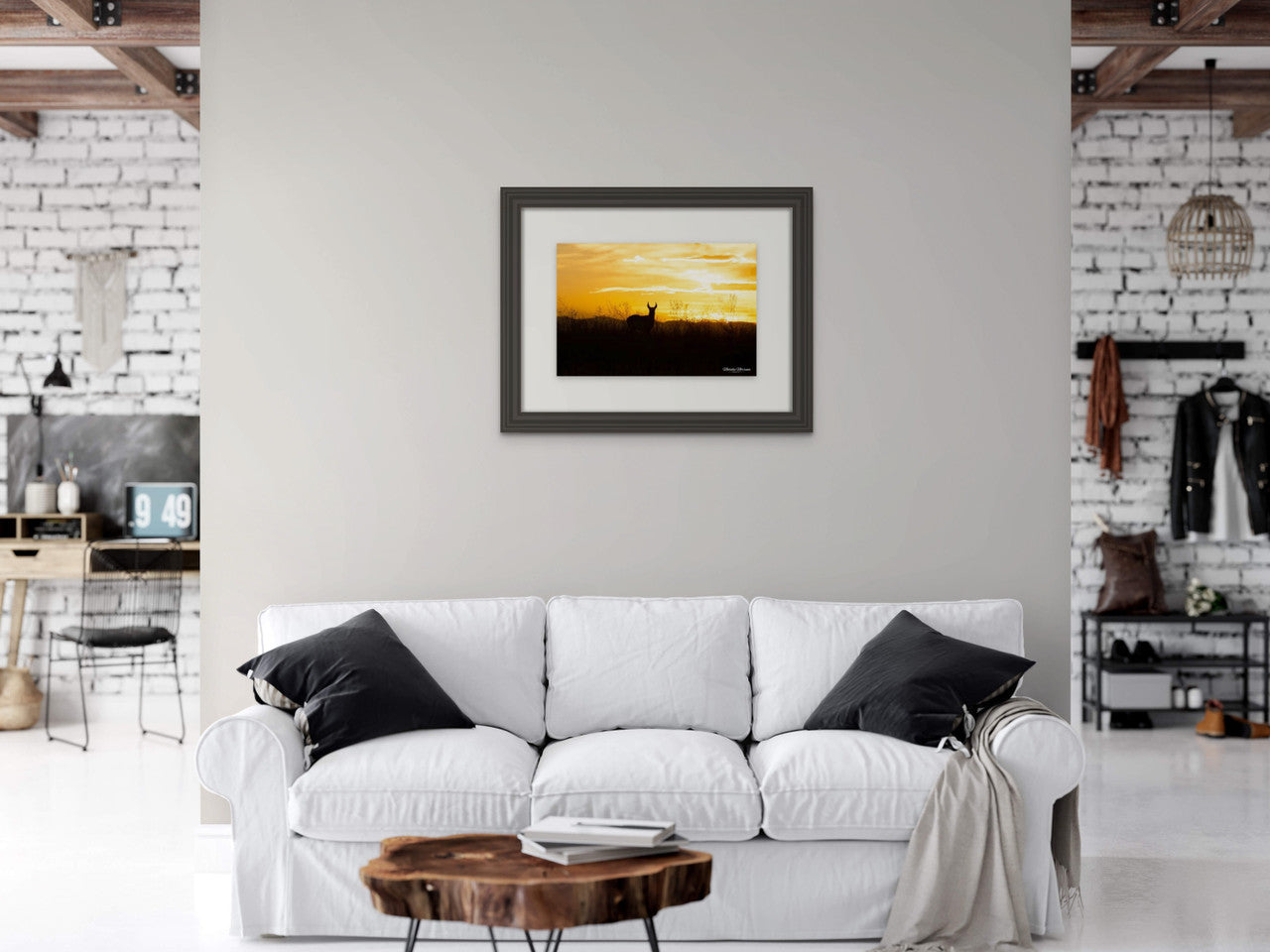 Colorado Pronghorn Silhouette Giclée Print: Golden Moments on the Prairie image 2