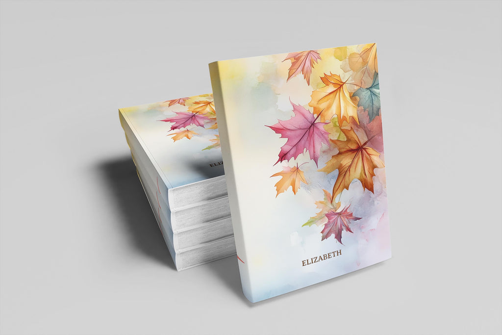 Personalized Journal Autumn Leaves, Hardcover, Softcover image 2