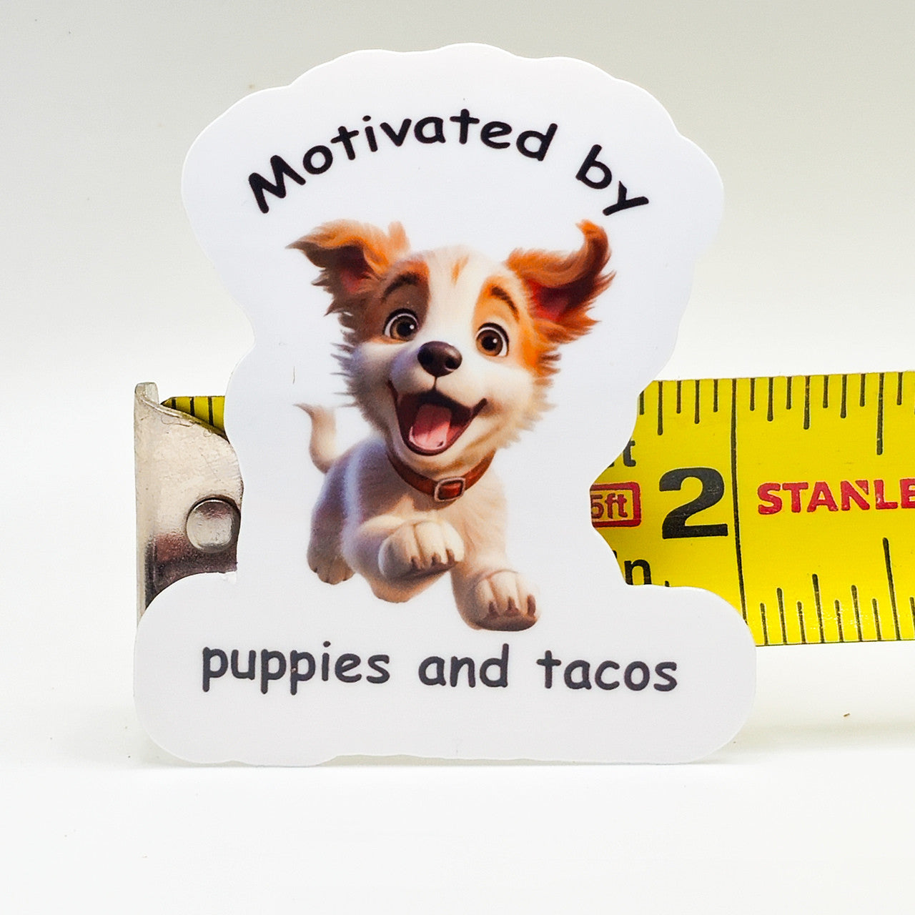 Vinyl Sticker Motivated by Puppies and Tacos -Set of Two image 2