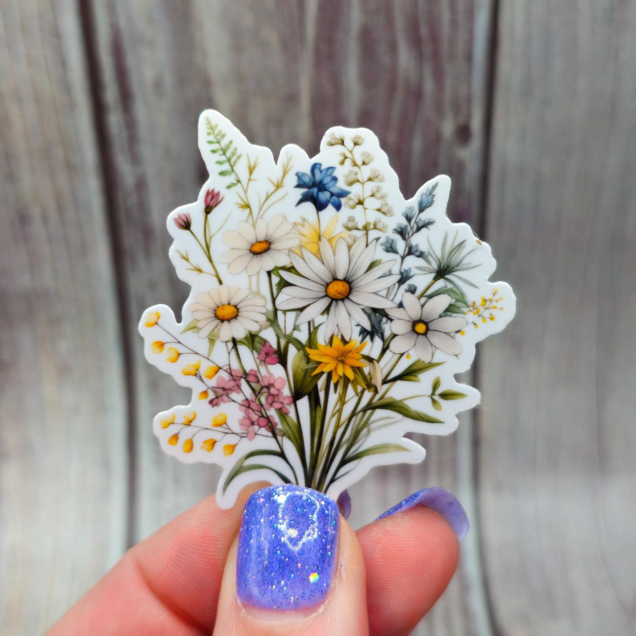 9 Vibrant Flower Sticker Pack - Vinyl Stickers - Floral Stickers - Journal Sti image 3