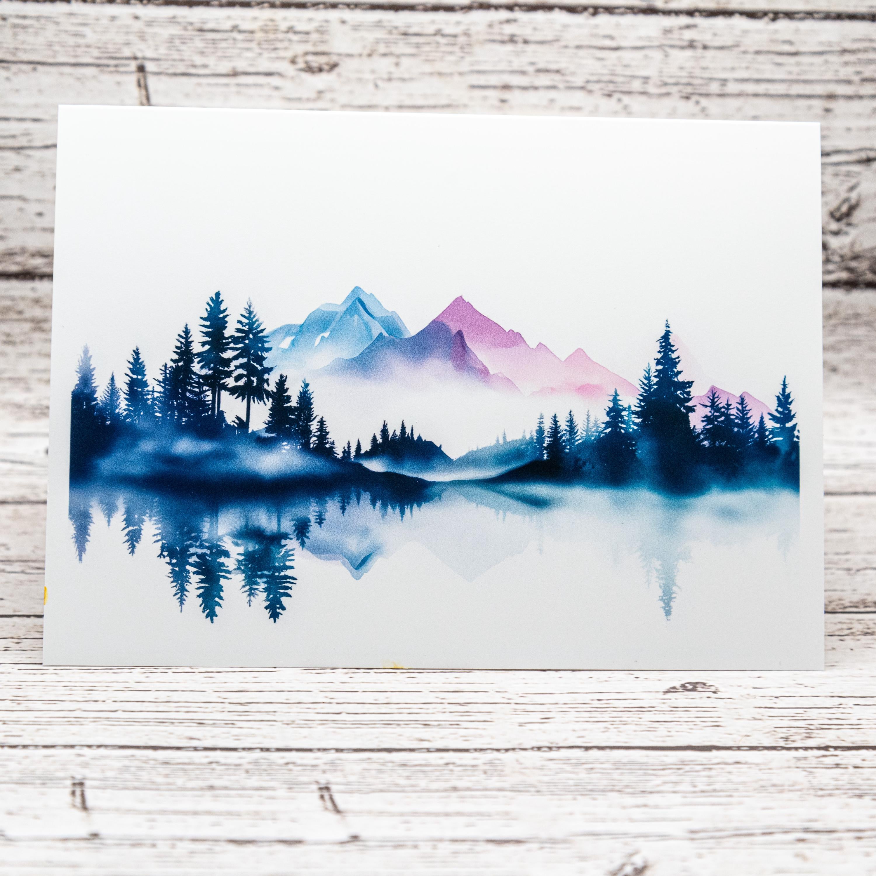 Mountain Inspired Set of Notecards with Envelopes, Greeting Card Bundle image 2