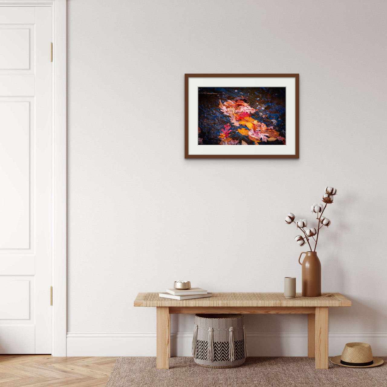 Autumn Leaves Giclée Print: A Dance of Colors on the River image 6