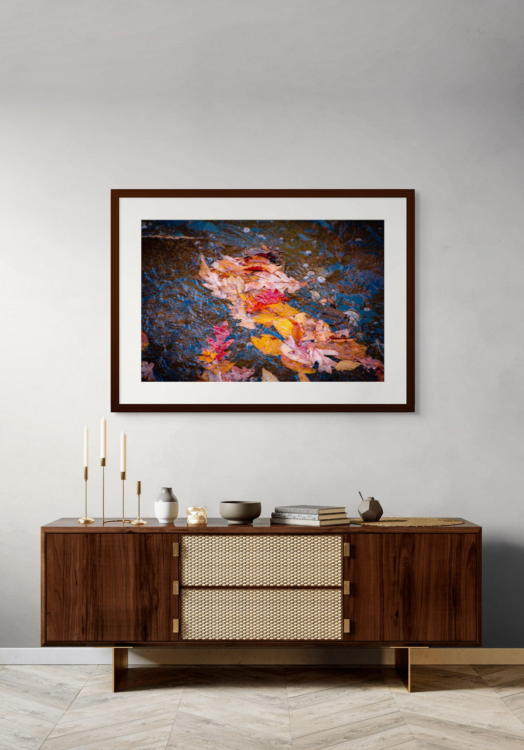 Autumn Leaves Giclée Print: A Dance of Colors on the River image 5
