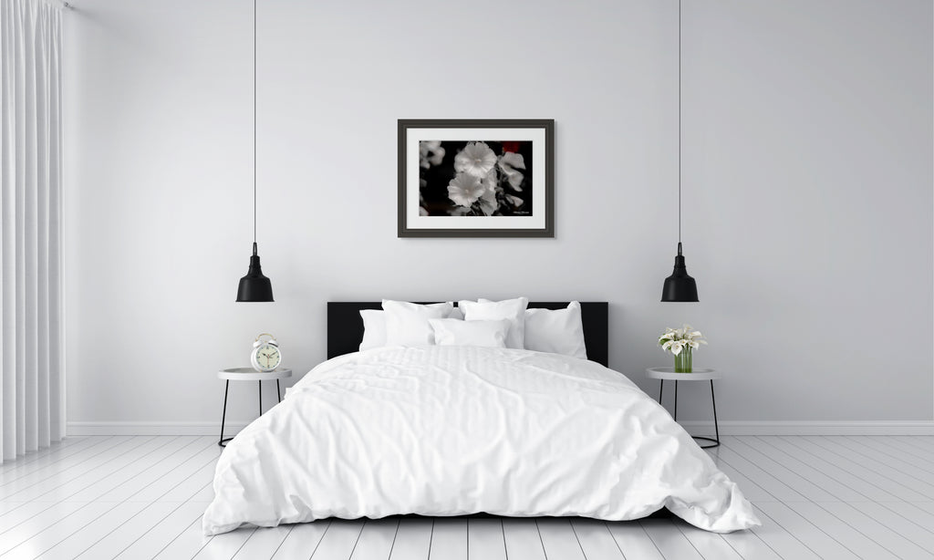 Hollyhocks in Black & White: A Giclee Print of Timeless Grace image 5