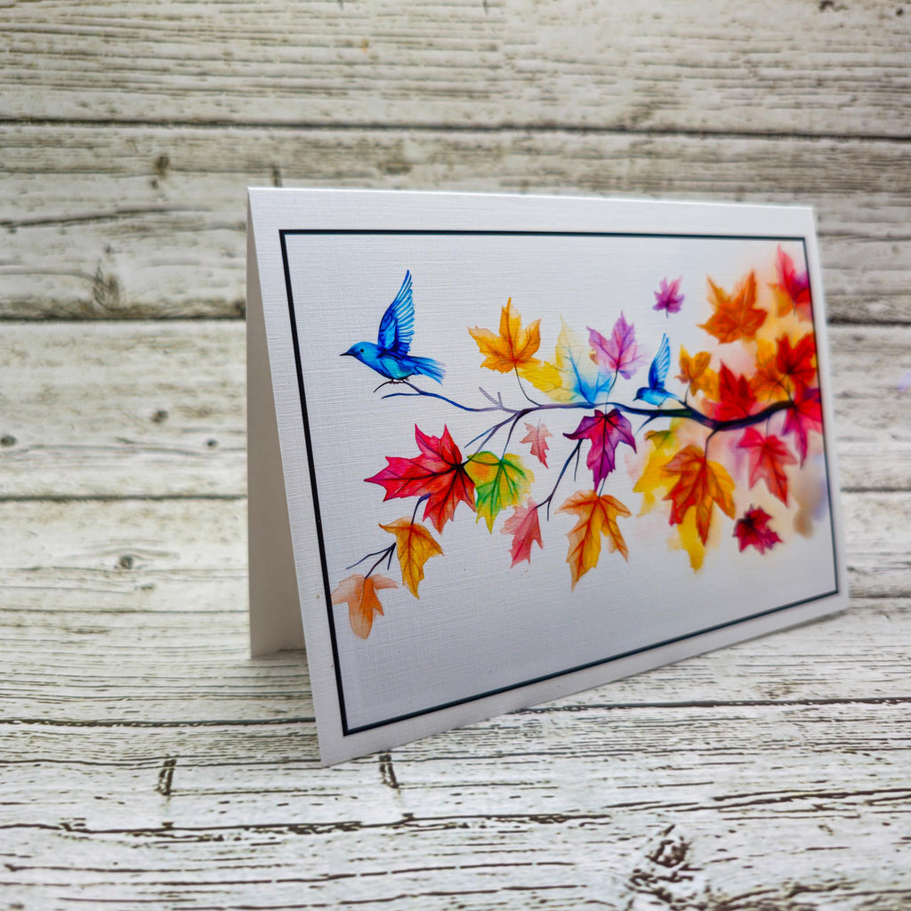 Watercolor Autumn Leaves Set of Notecards with Envelopes image 7