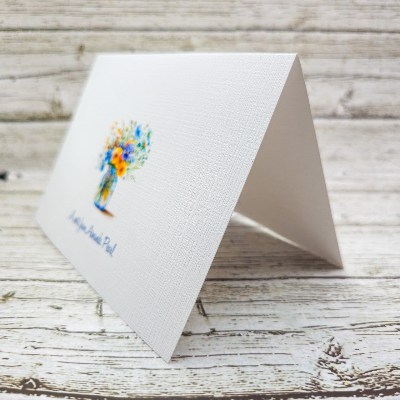 Personalized Set of  Notecards with Envelopes Featuring a Flower Bouquet image 2