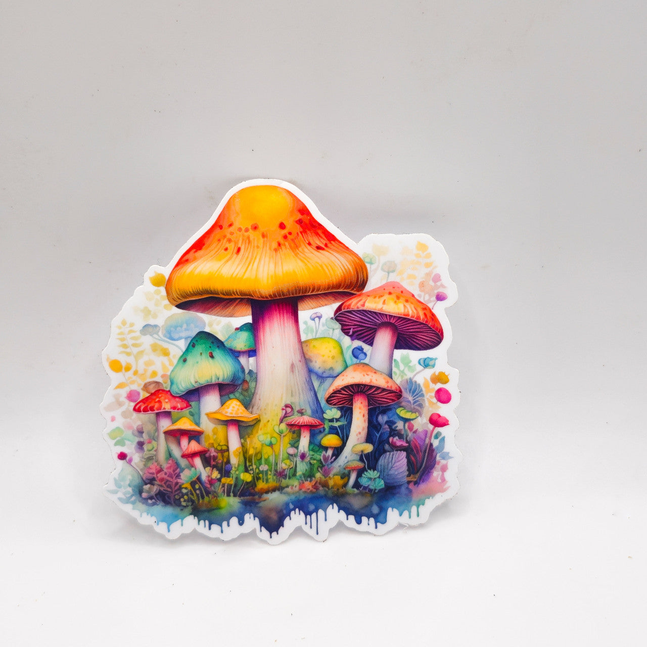 Groovy Mushroom Stickers - Set of Two Stickers - Vinyl Stickers - Watercolor ( image 2