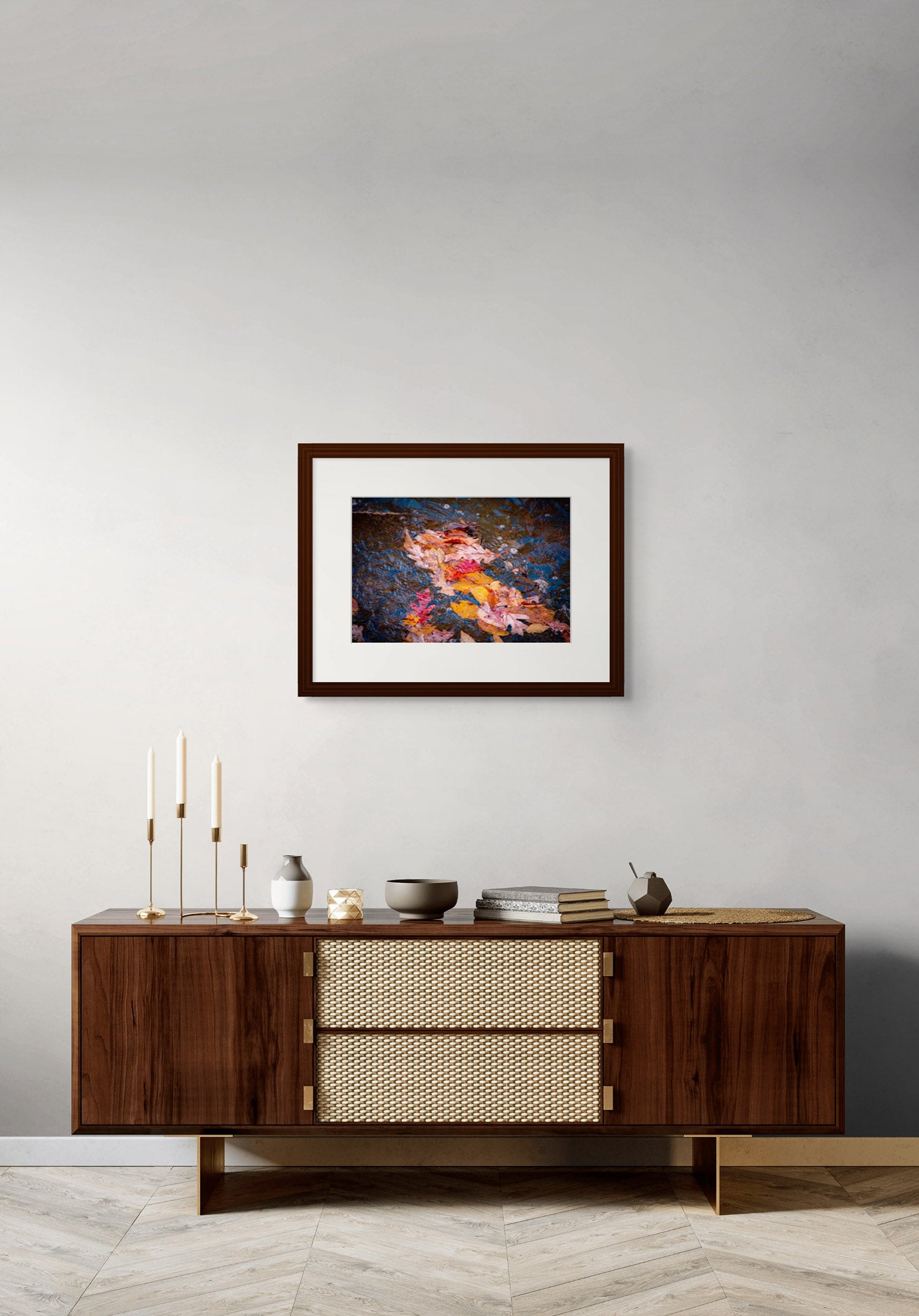 Autumn Leaves Giclée Print: A Dance of Colors on the River image 2