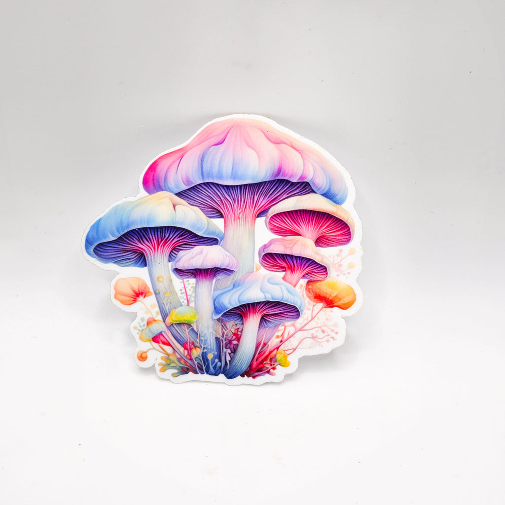 Groovy Mushroom Stickers - Set of Two Stickers - Vinyl Stickers - Watercolor image 5