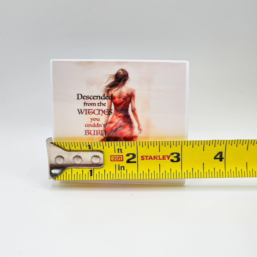 Watercolor Sticker of a Strong, Elegant Woman Walking Through Fire - Set Of 2 image 4