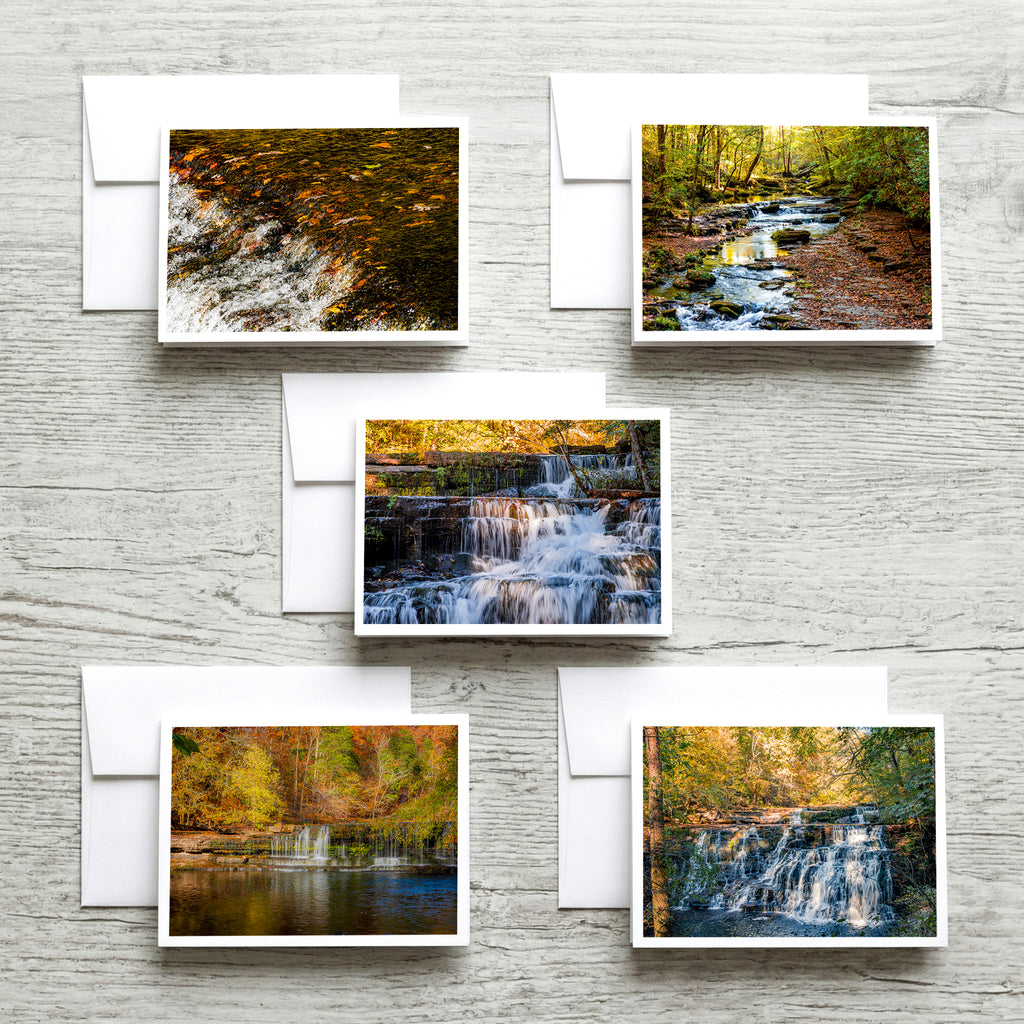 Tennessee Waterfalls Photography Note Card Set - Blank All Occasion image 0