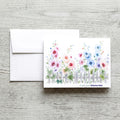 Personalized Set of  Notecards with Envelopes Featuring Hollyhocks image 0