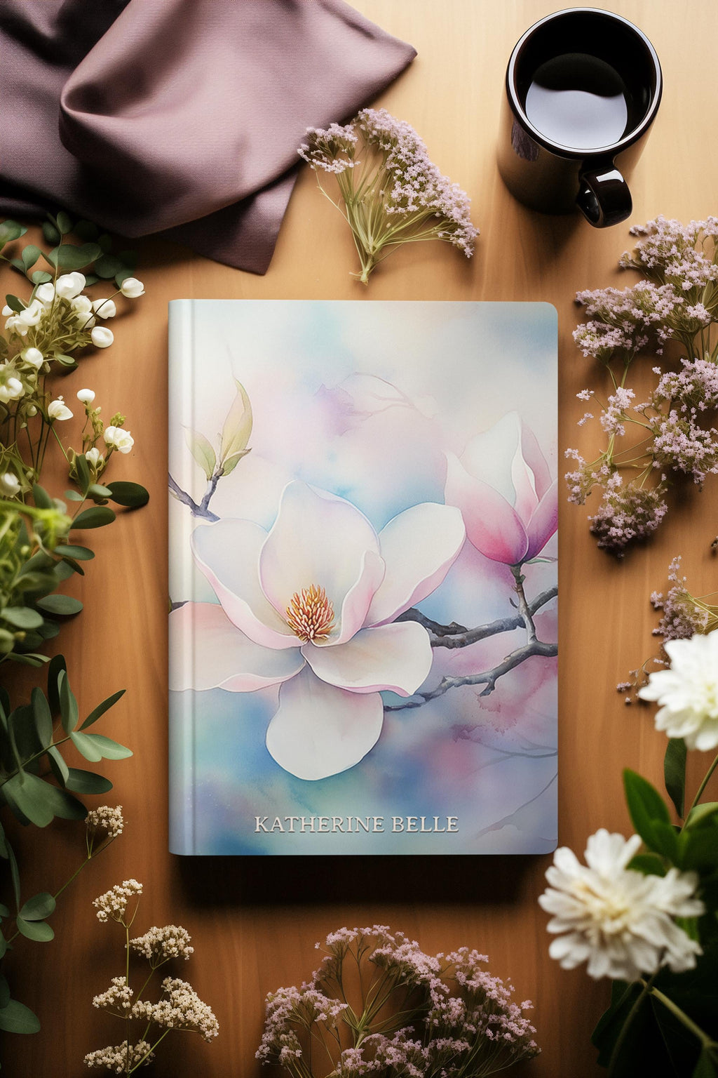 Personalized Journal Magnolias, Hardcover Journal, Softcover Journal, Custom image 6